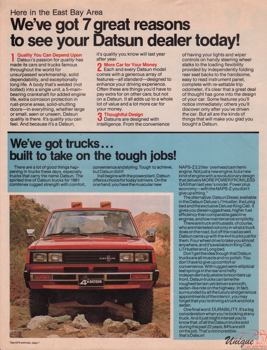 1981 Datsun Family Guide Page 5
